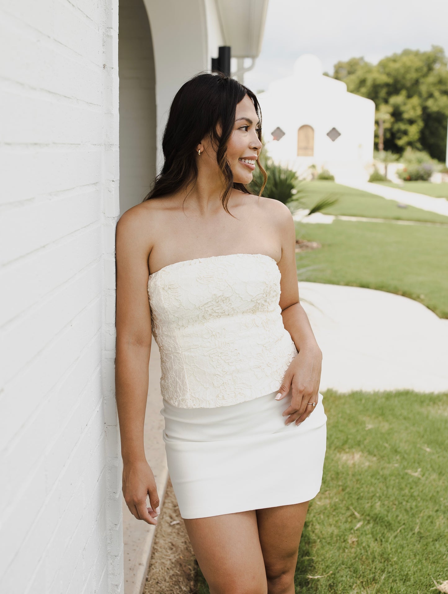 Golden Hour Bride - Floral Corset Top