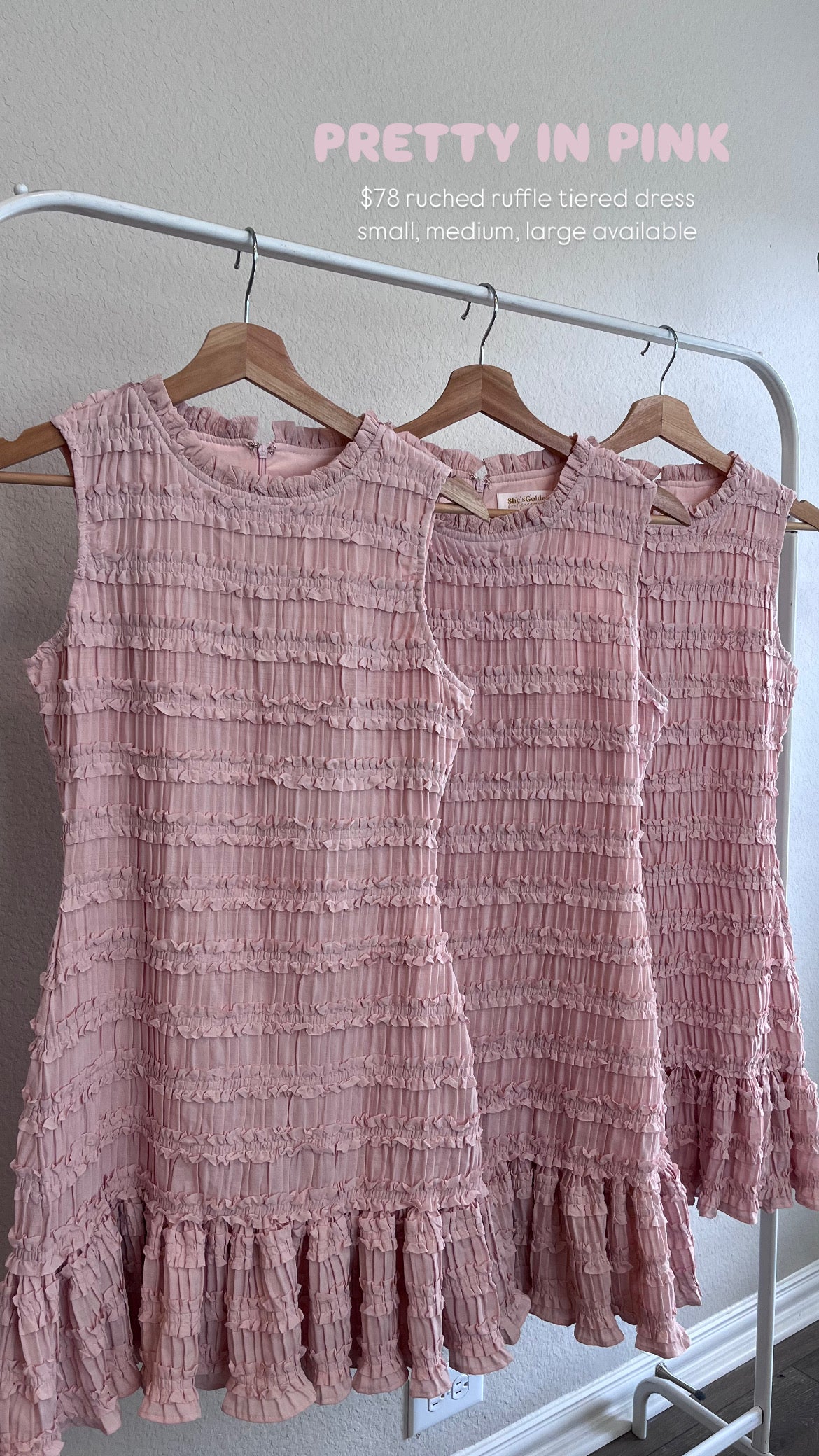 Pretty In Pink- Ruffle Tiered Dress