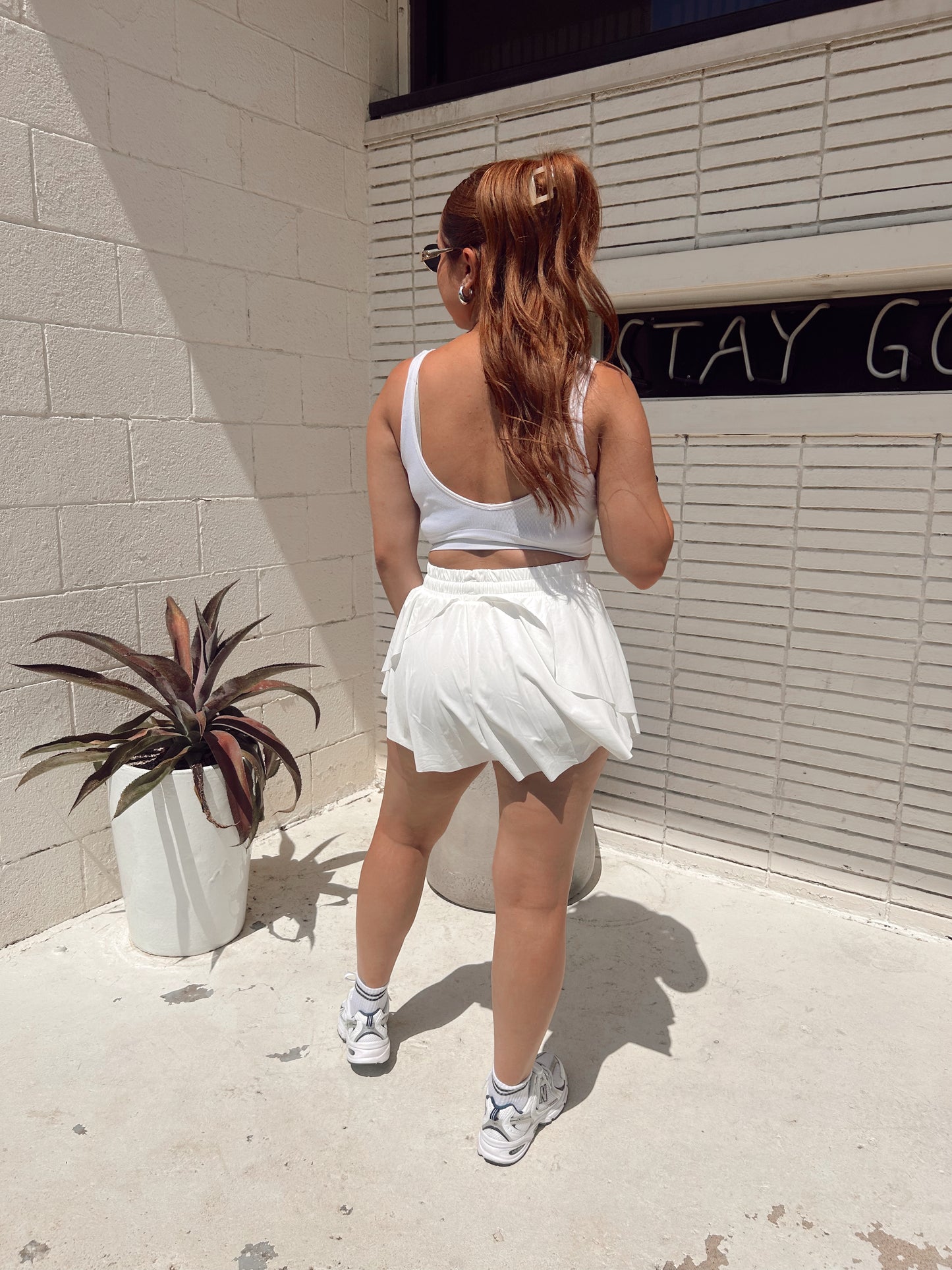 Fun + Flirty Summer Skort - White