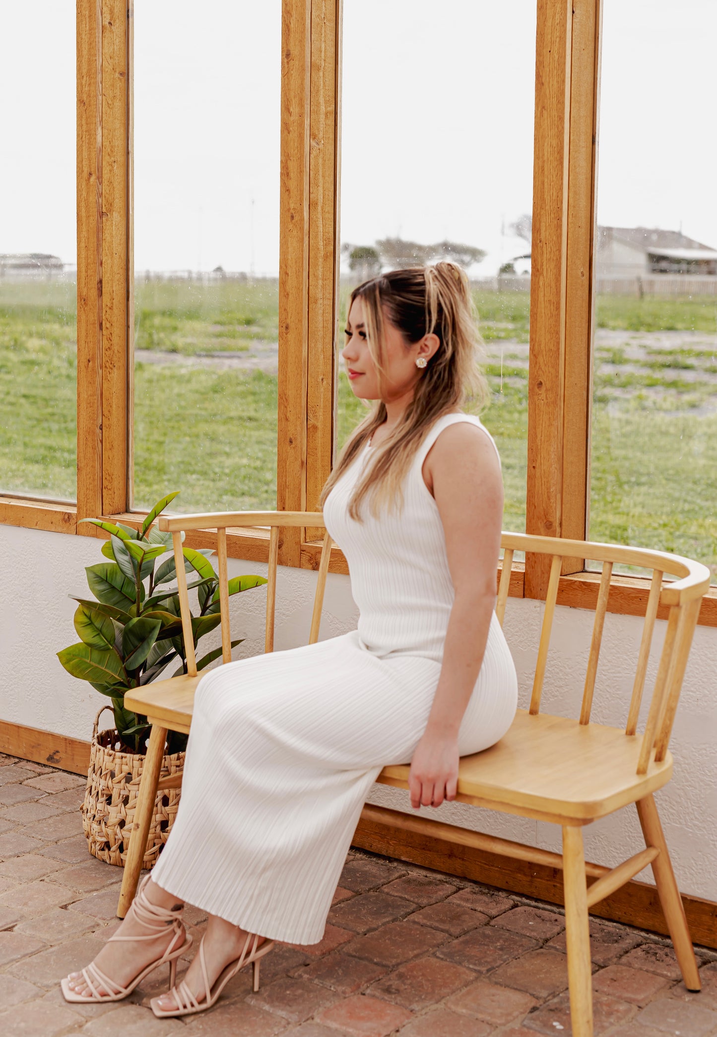 Aurora - Patterned Rib Knitted Dress