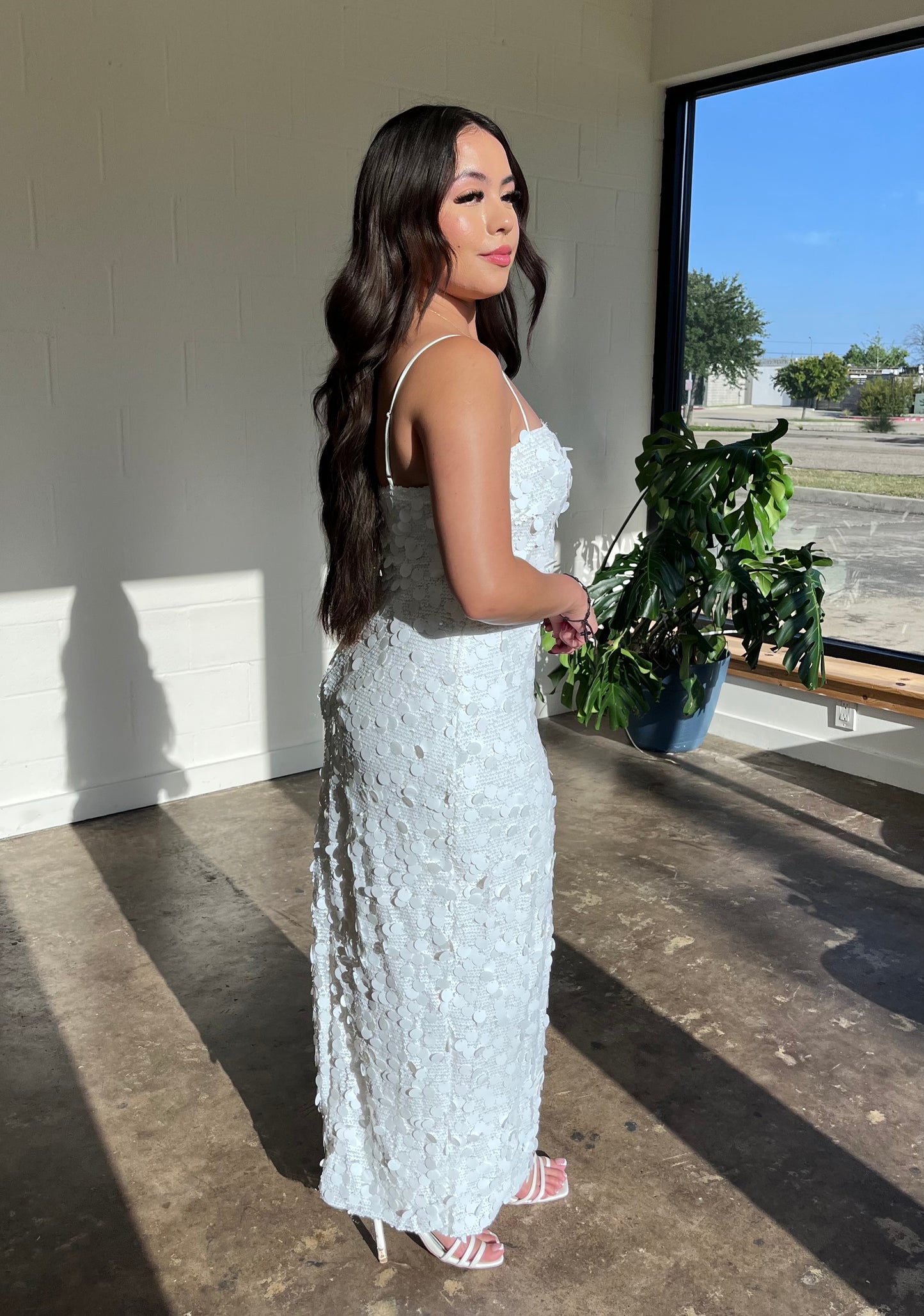She “IS” The Moment- Sequin Midi Dress