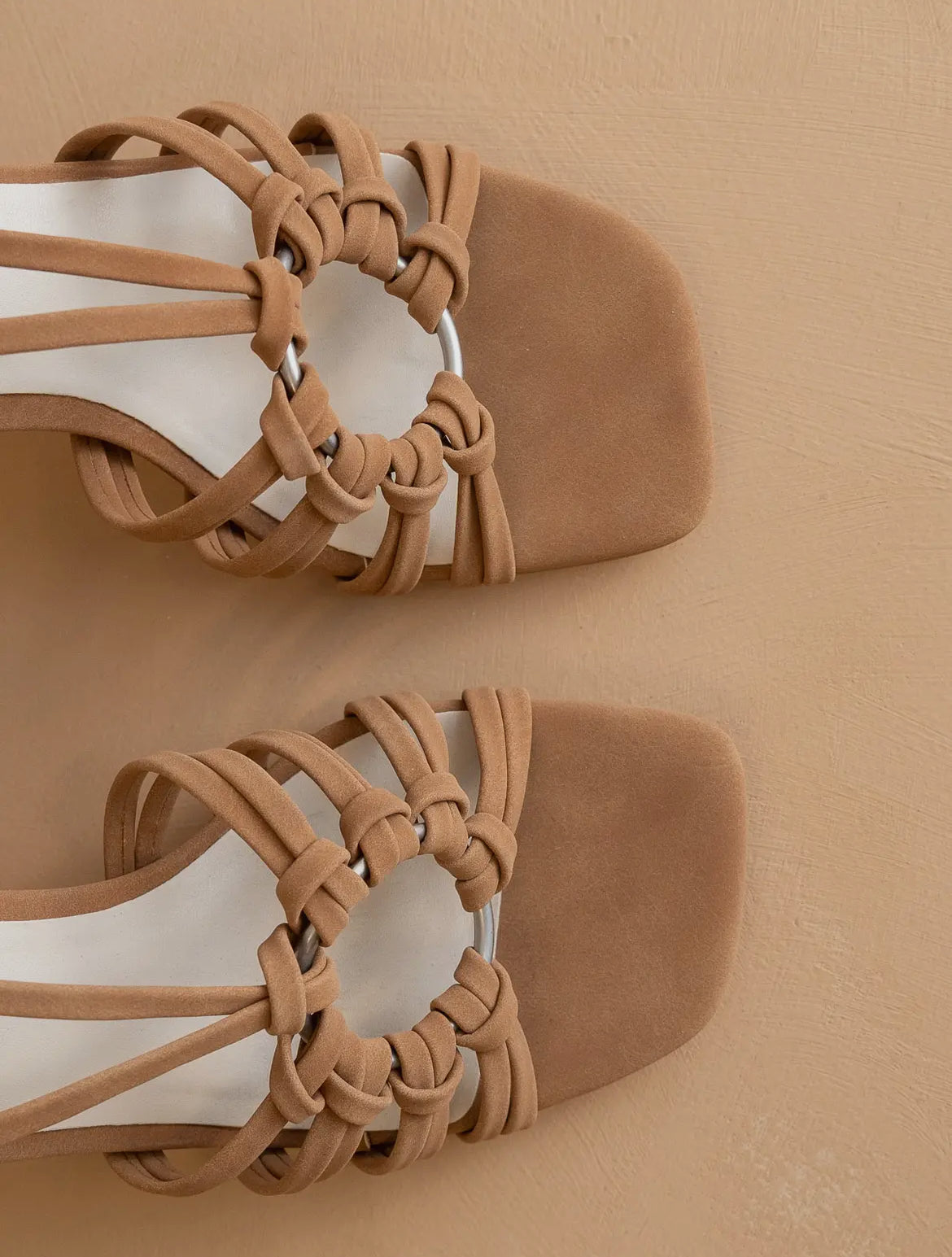 Nora - Strappy Basket Weave Heels