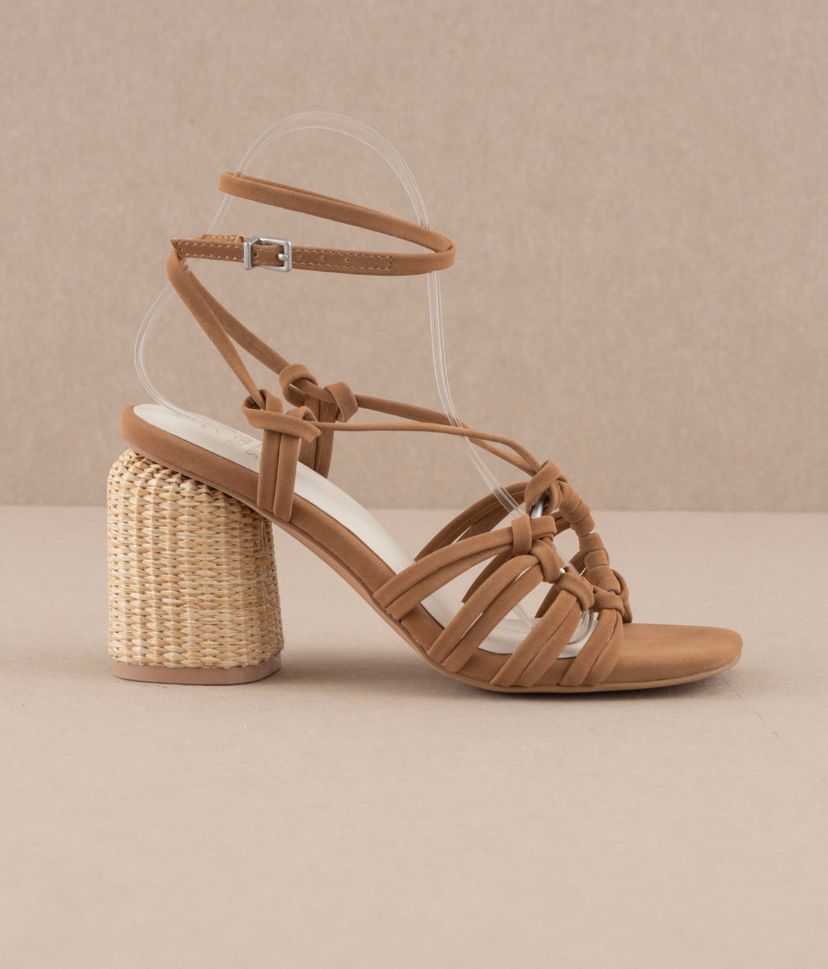 Nora - Strappy Basket Weave Heels