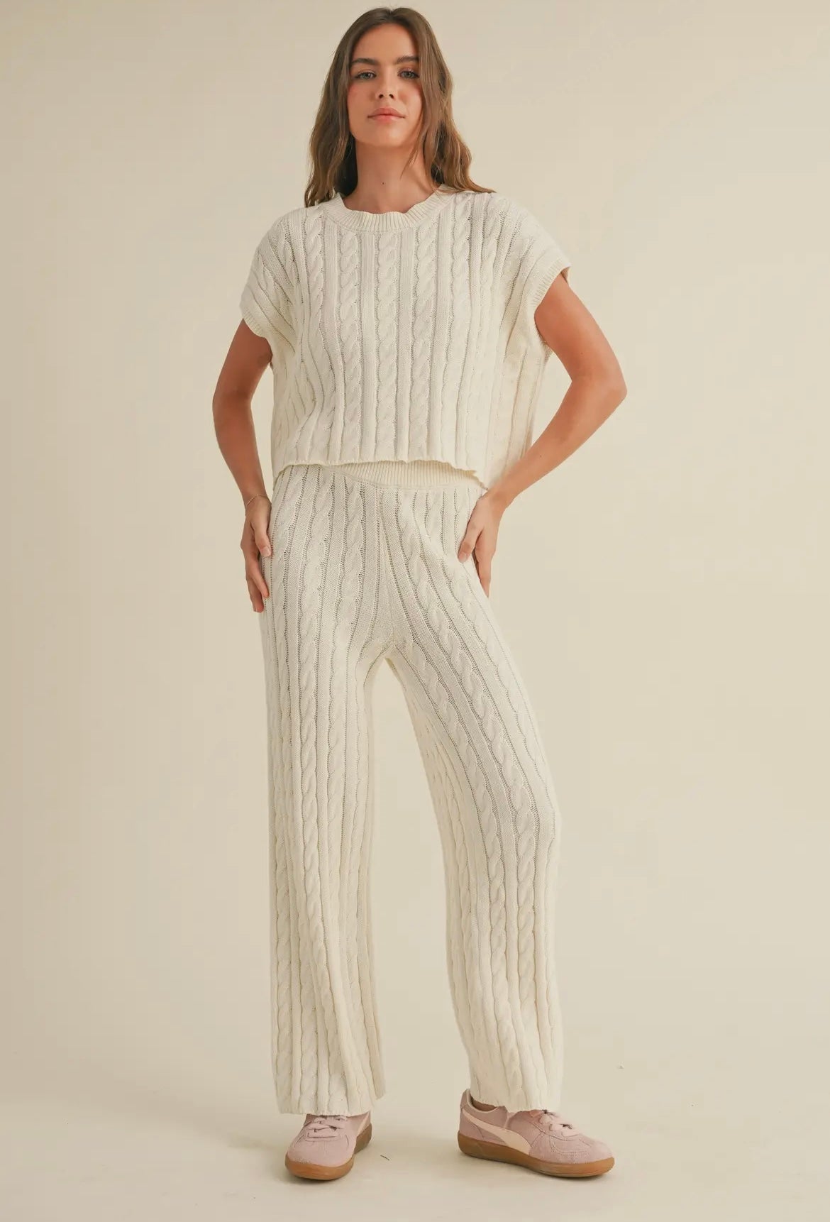 Winter Wonderland - Cable Knit Top