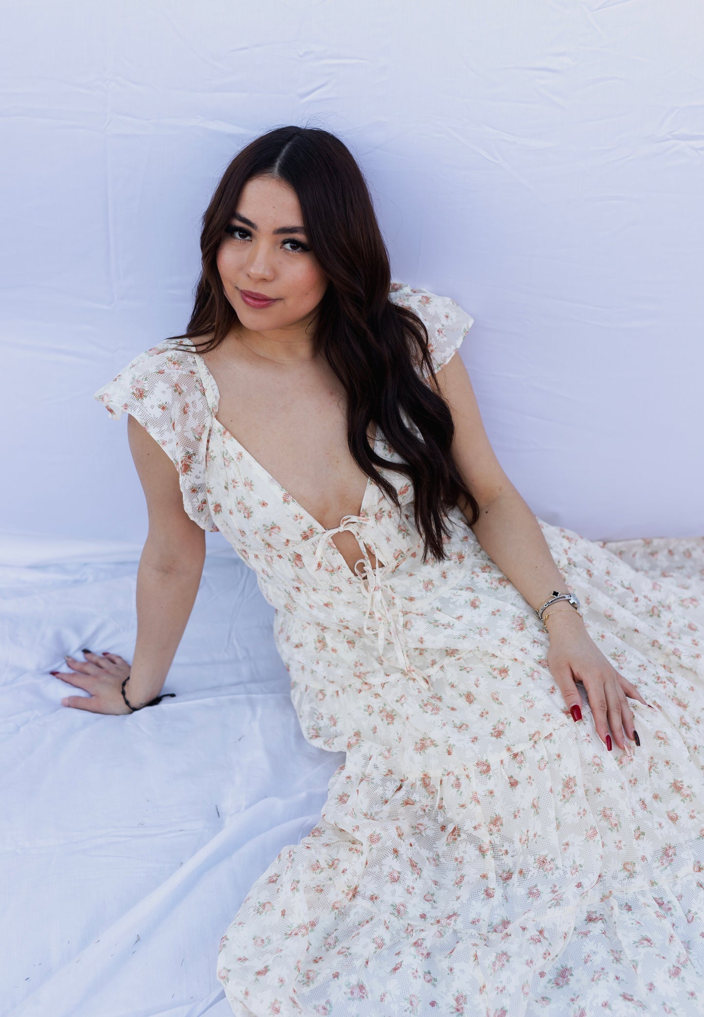 Poppy - Floral Gingham Midi Dress