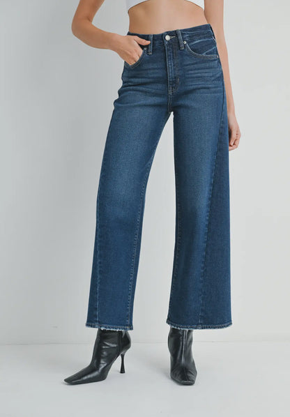 Harper - Dark Denim Wide Leg Jeans
