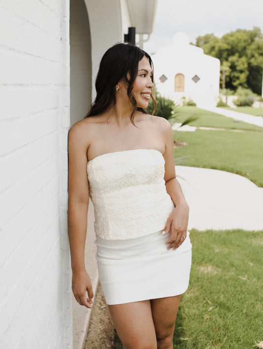 Golden Hour Bride - Floral Corset Top
