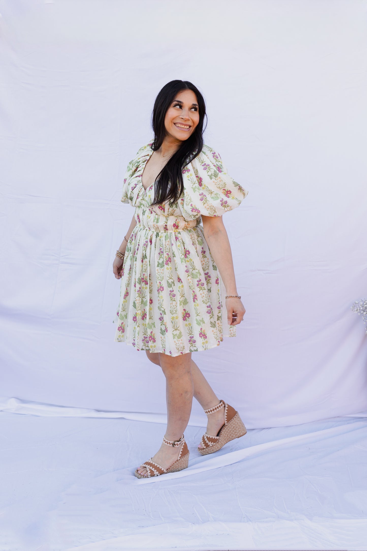 Eden - Floral Puff Sleeve Dress