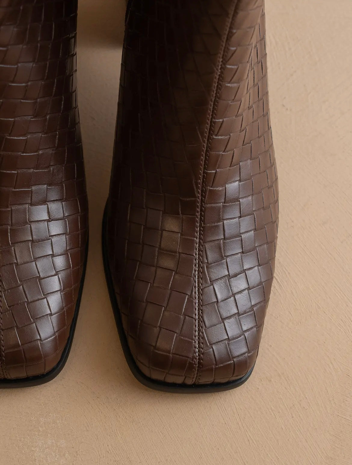 Demi- Woven Block Heel Bootie