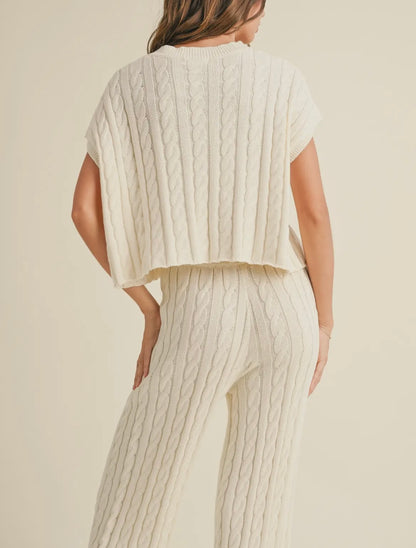 Winter Wonderland - Cable Knit Top