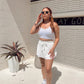 Fun + Flirty Summer Skort - White