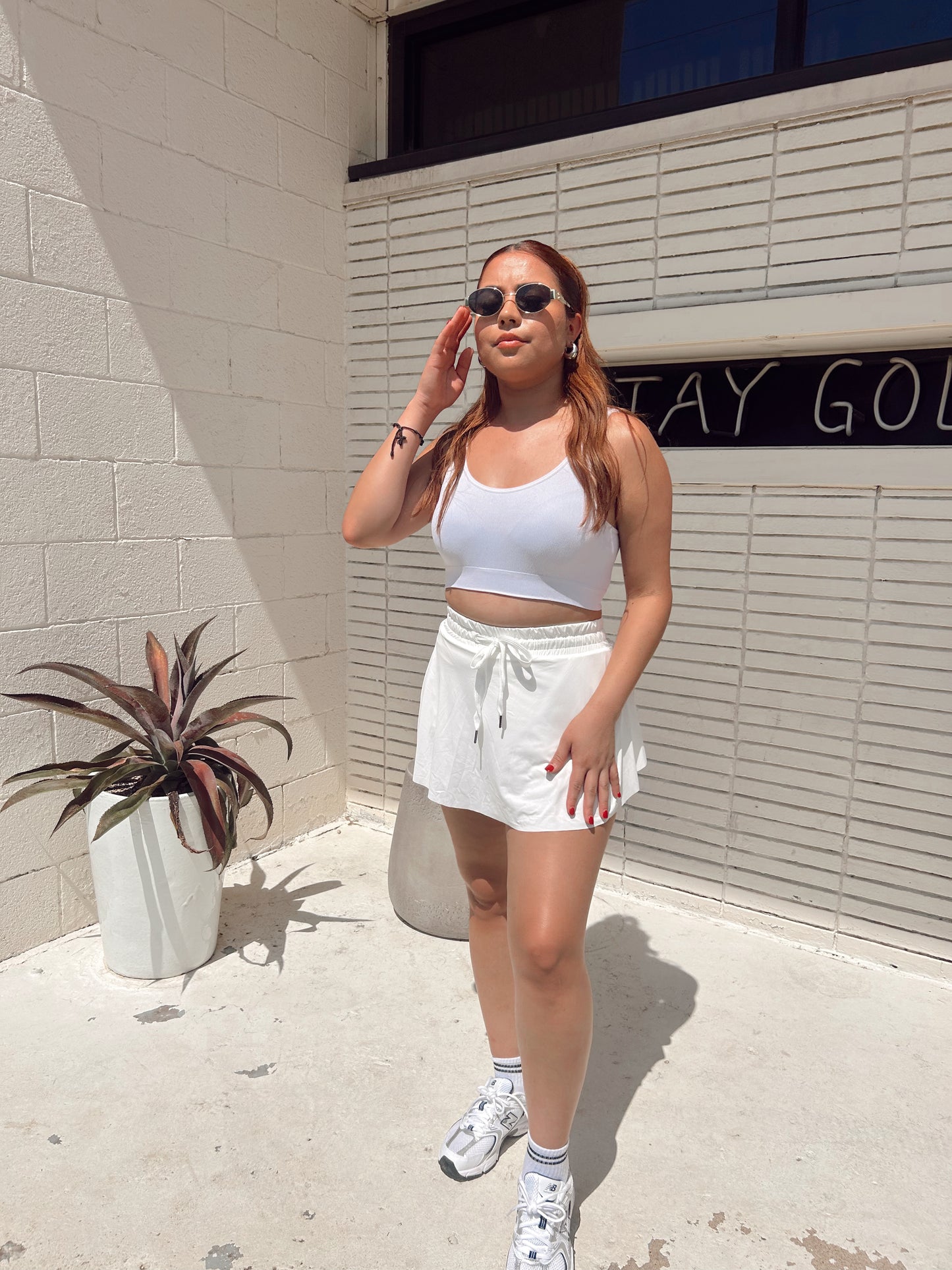 Fun + Flirty Summer Skort - White