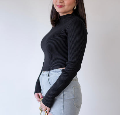 Fall Essential - Ribbed Mock Neck Top