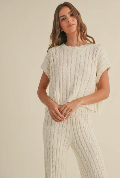 Winter Wonderland - Cable Knit Top