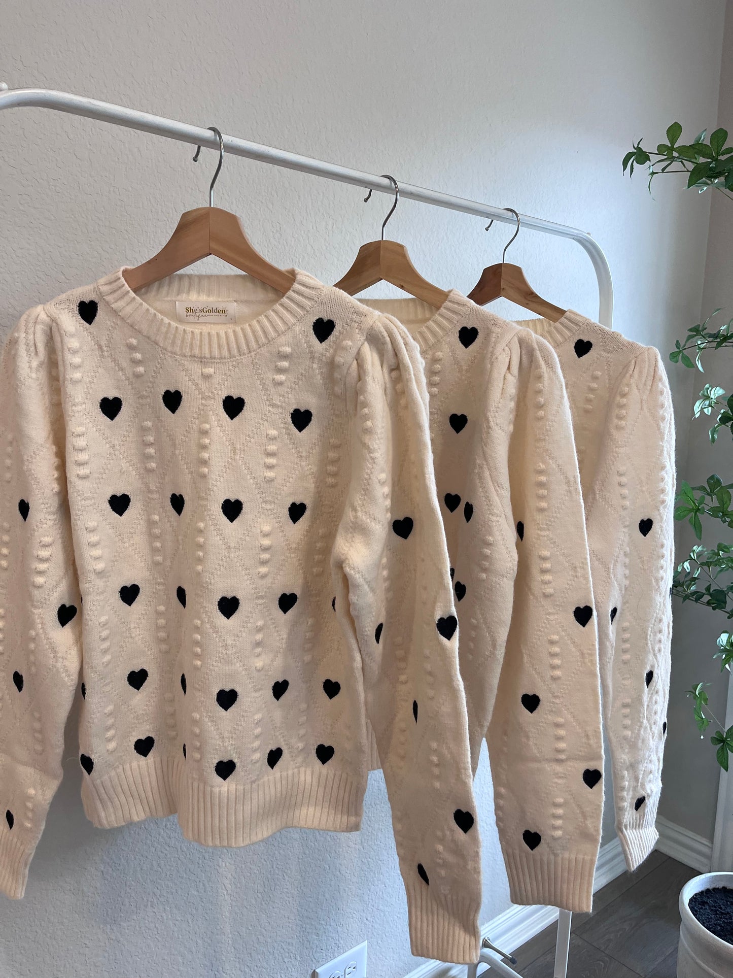 Classic Love - Embroidered Heart Sweater