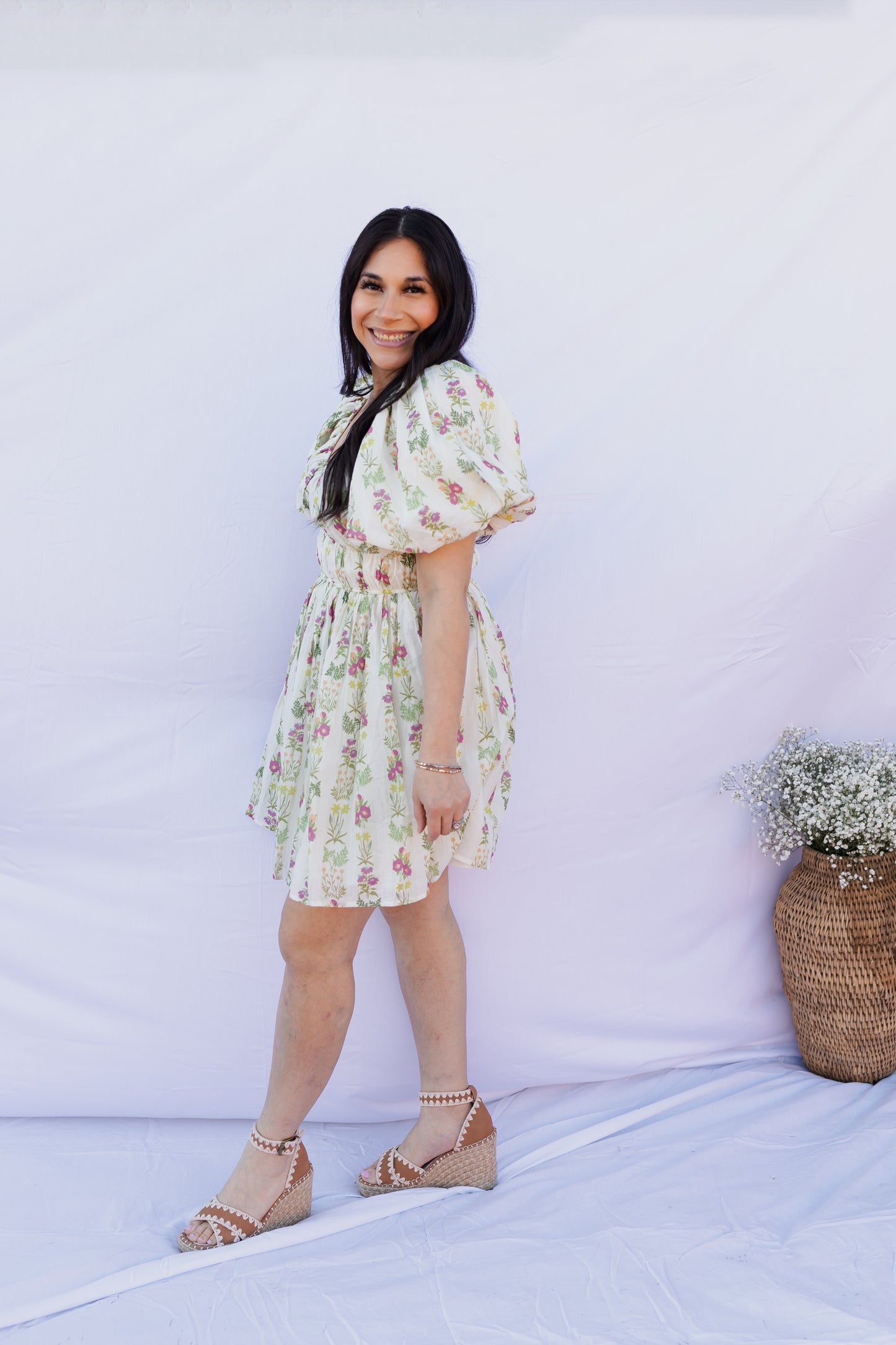 Eden - Floral Puff Sleeve Dress