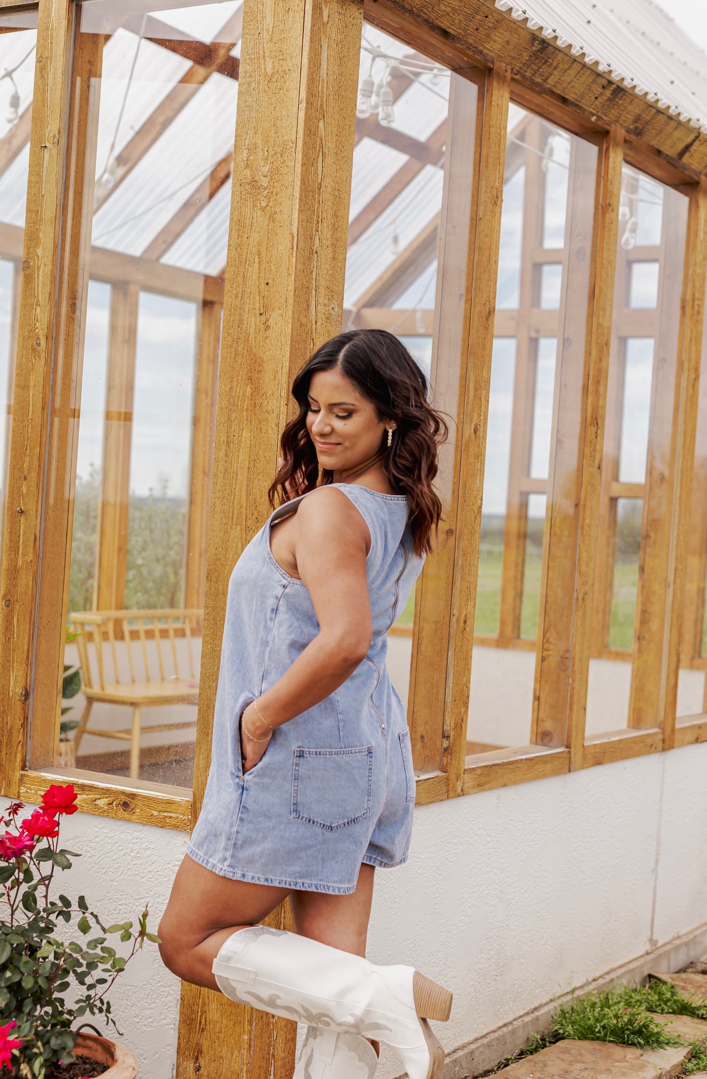 Briar- Denim Romper
