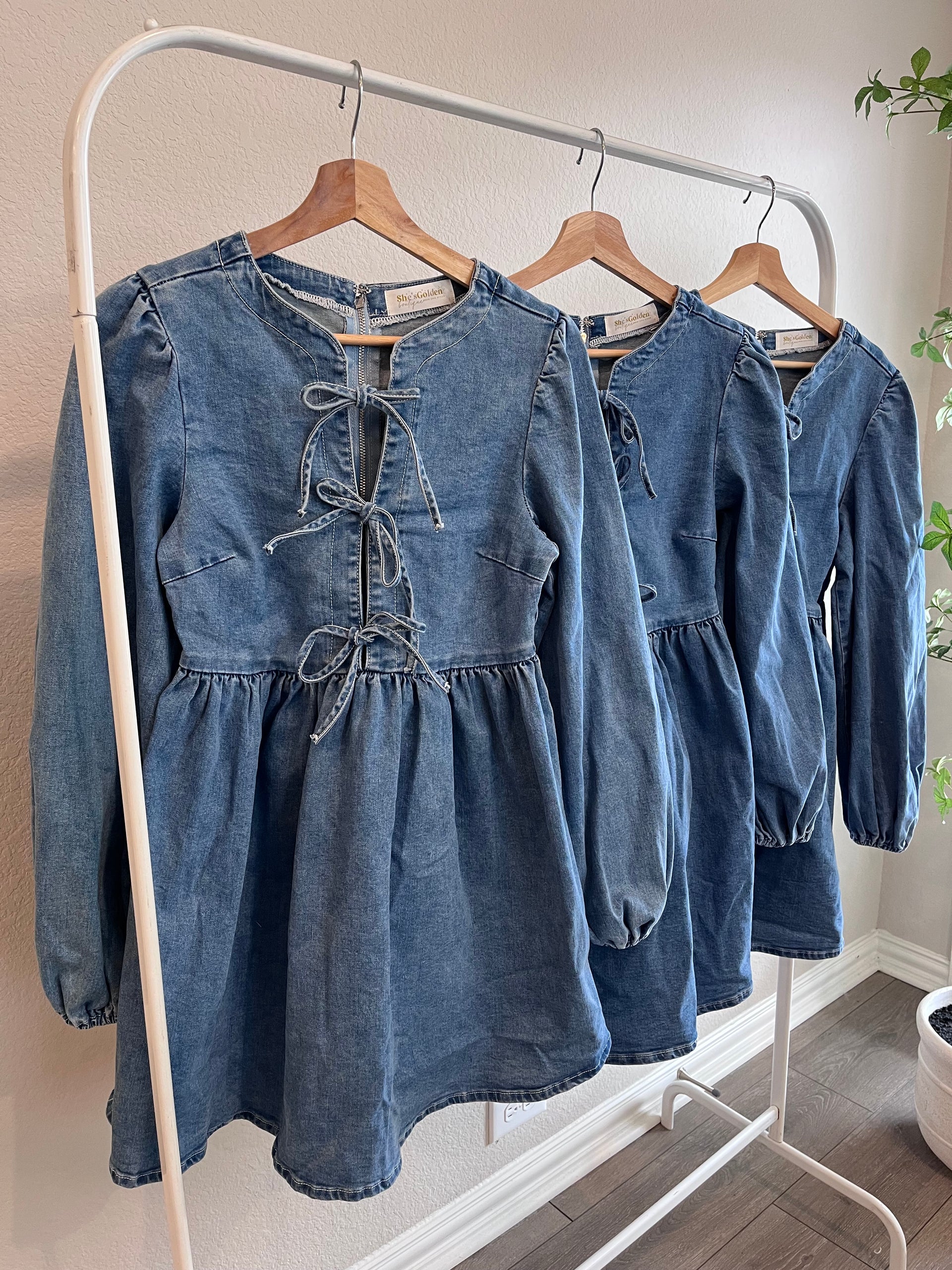 Sweetheart Denim Dress She's Golden Boutique Sweetheart Denim Dress She's Golden Boutique