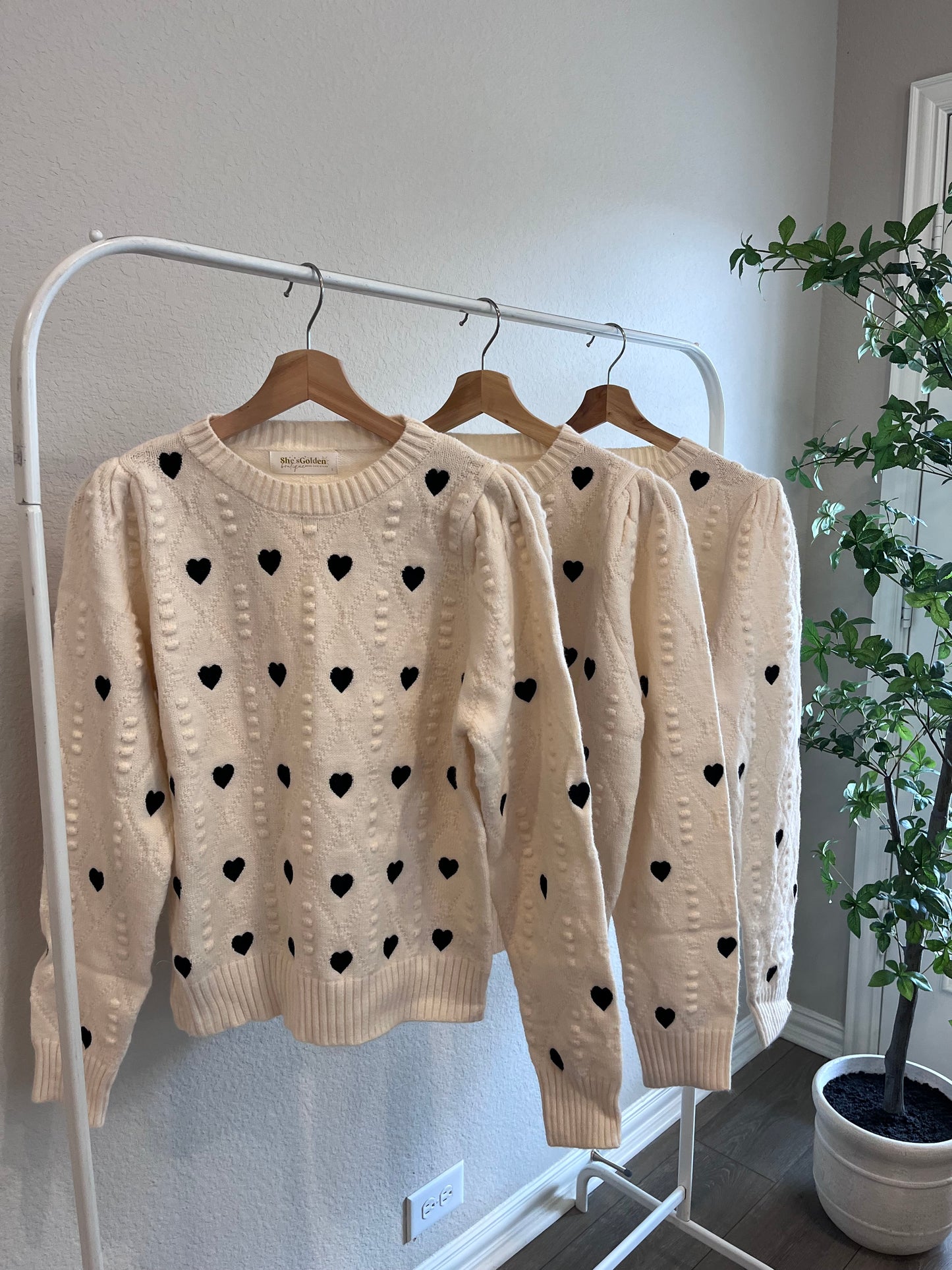 Classic Love - Embroidered Heart Sweater