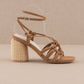 Nora - Strappy Basket Weave Heels