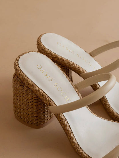 Margaret - Rattan Heels