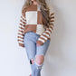 Hazelnut - Checkered + Striped Sweater no