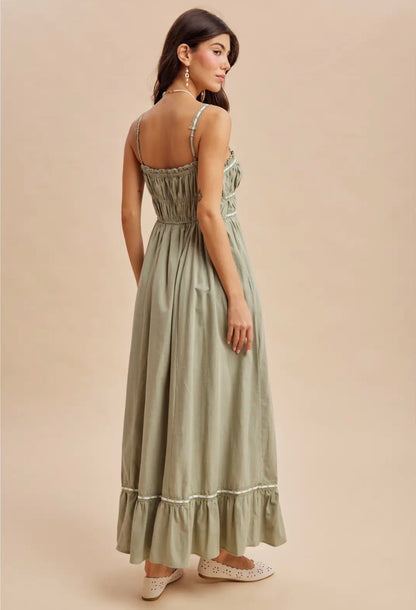 Sadie - Sage Midi Dress