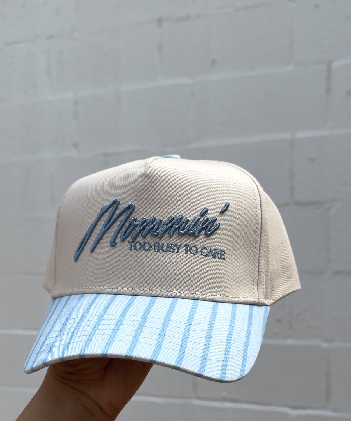 Mommin' Summer Striped Vintage Hat