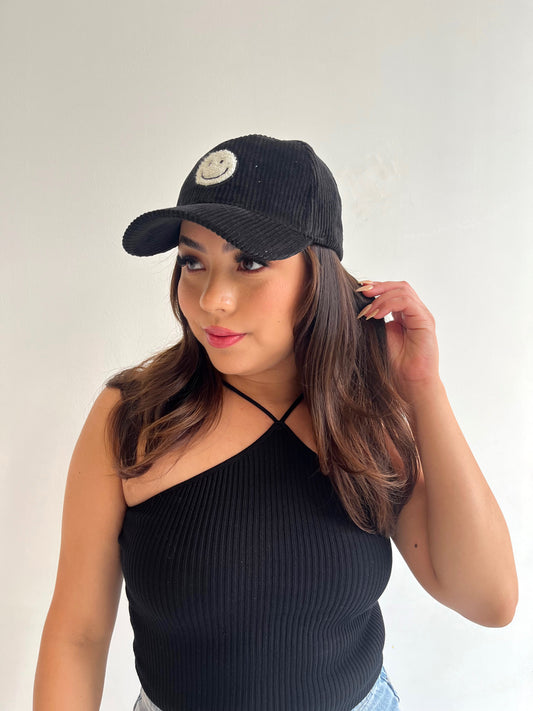 Smiley Corduroy Hat