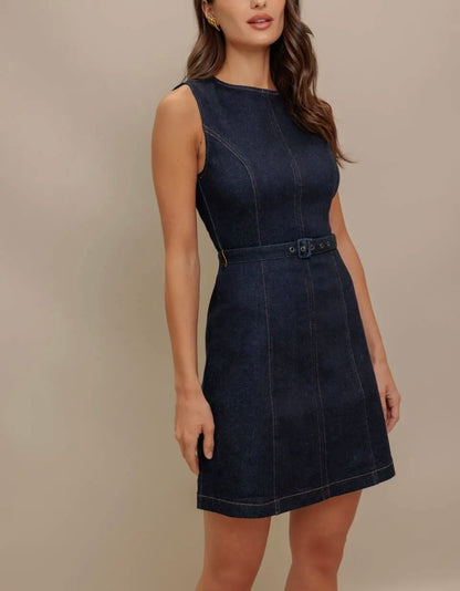 Valentina - Dark Denim Mini Dress