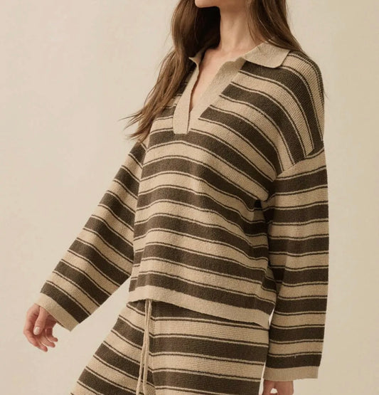 Sienna - Striped Knit Sweater